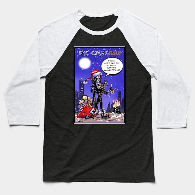 Merry Crow-Mas Baseball T-Shirt by Biomek